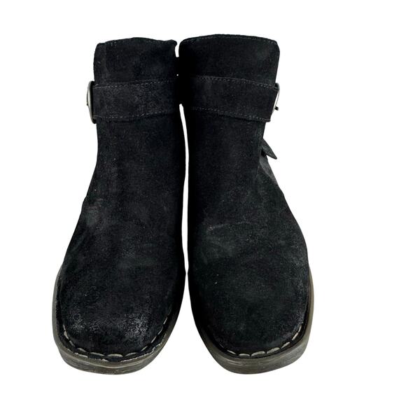 BORN MOROCCO LEATHER ANKLE BOOTIES IN BLACK DISTRESSED NWOB WOMEN'S SIZE 5.5 - Picture 6 of 14